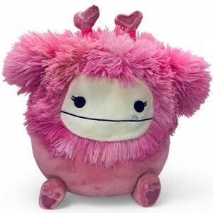 Pink Fluffy Squishmallow Heart Monster Metallic Antenna Kawaii Cutecore Cutegoth